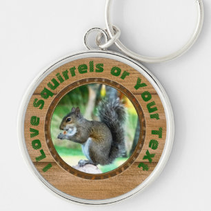 Customisable, Squirrel Lovers Gifts, Squirrel Key Ring