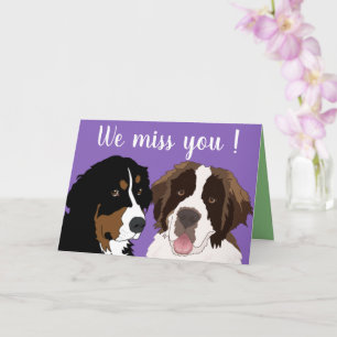 Customisable St Bernard and Bernese Mountain Dog C Card