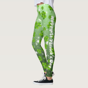 Customisable St. Patrick's Day Shamrock Leggings