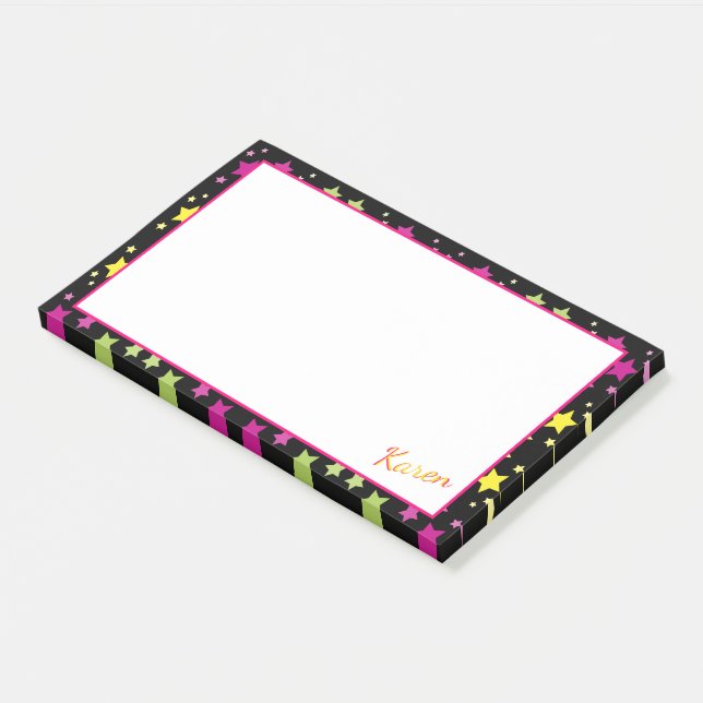 Customisable Star Post It Note For Karen or You (Angled)
