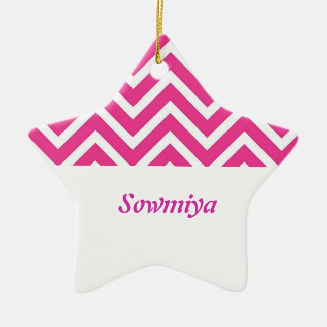 Customisable star shaped ceramic pendant ceramic ornament (Front)