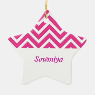 Customisable star shaped ceramic pendant ornament