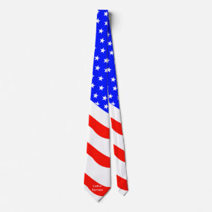 Customisable Stars and Stripes Patriotic Tie