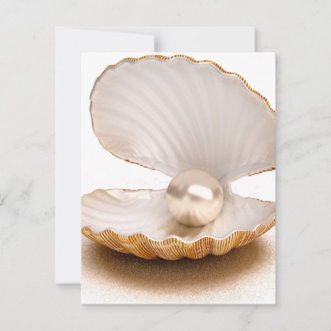 Customisable, stationary, notecards pearls (Front)