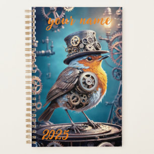 Customisable - "Steampunk Robin" Planner