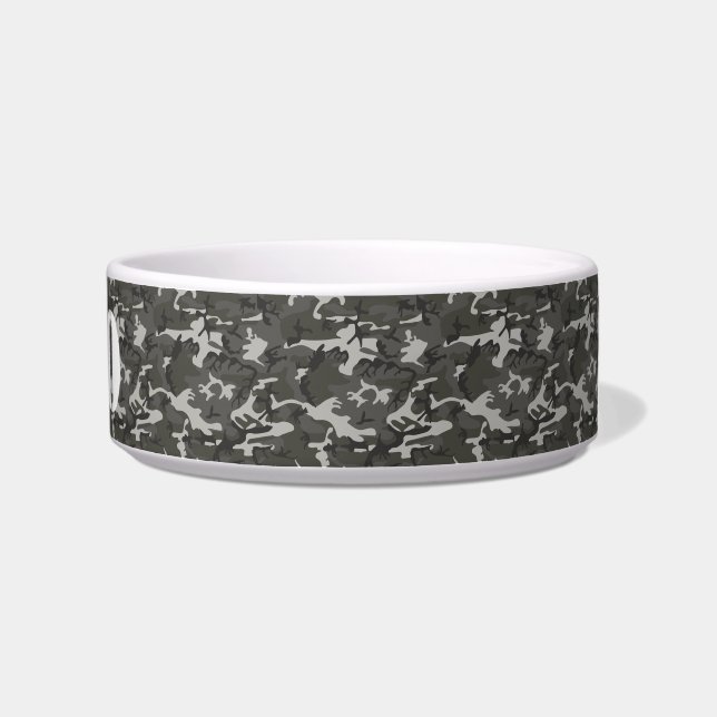 Customisable Stencil Name on Camouflage Pattern Bowl (Right)