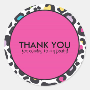 Customisable Sticker   Neon Leopard Print