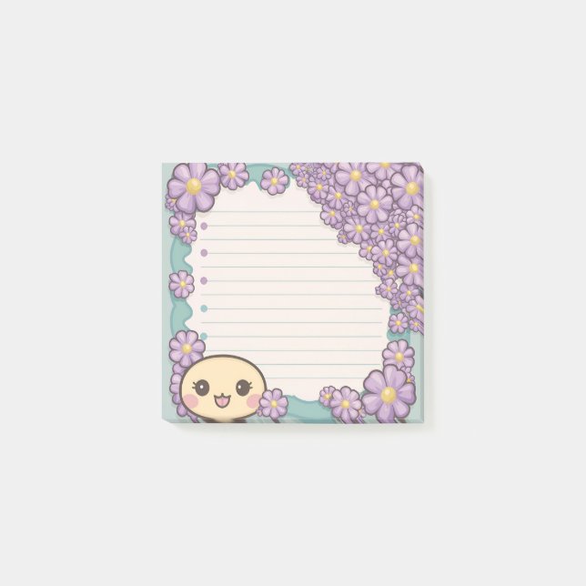 Customisable Sticky Note Template with Botanical  (Front)