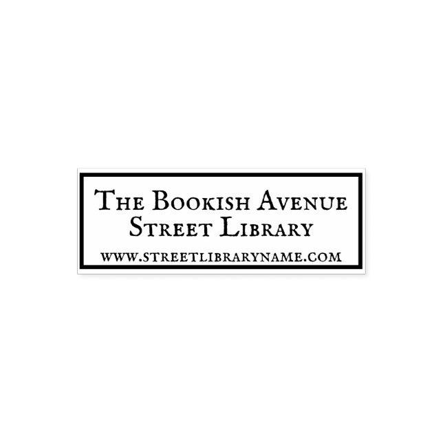 Customisable Street Library Book Self-inking Stamp (Design)