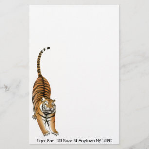 Customisable Stretching Bengal Tiger Stationery