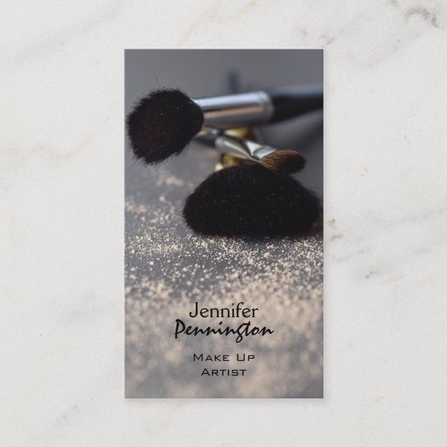 Customisable stylish make up artist business card (Front)