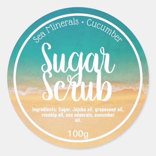 Customisable Sugar Scrub Label (Front)