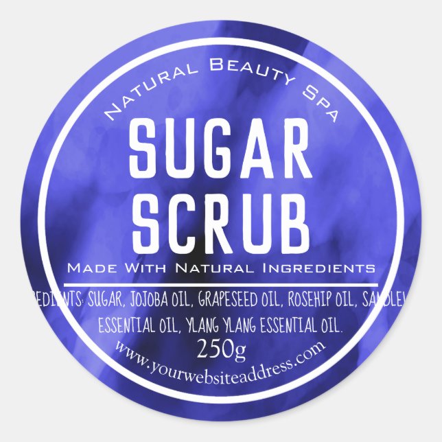 Customisable Sugar Scrub Label (Front)