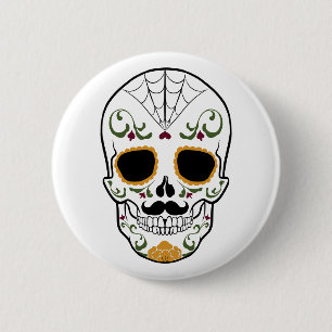 Customisable Sugar Skull 6 Cm Round Badge