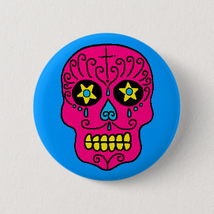 Customisable Sugar Skull 6 Cm Round Badge