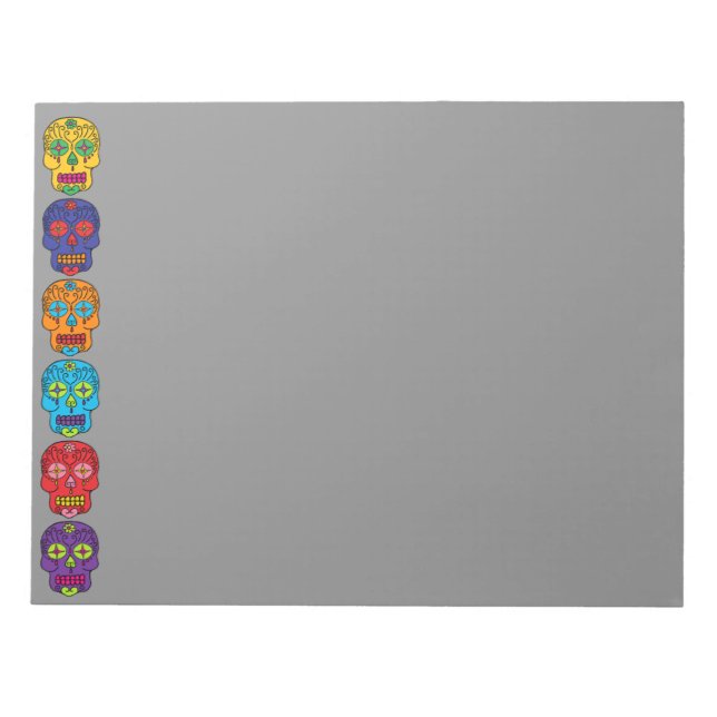 Customisable Sugar Skulls Notepad (Front)