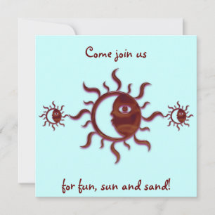 Customisable Sun and Moon  Invitations