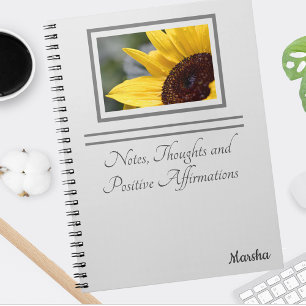 Customisable Sunflower Journal Notebook 6.5"x8.75"