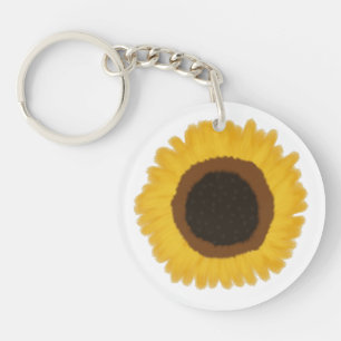 Customisable Sunflower Key Ring