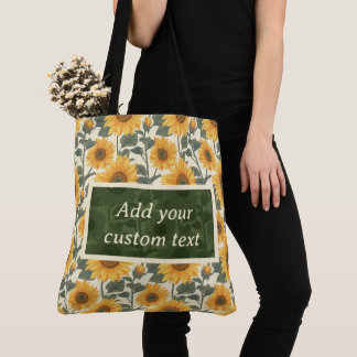 Customisable Sunflower Tote Bag