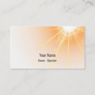 Customisable sunshine sunbeams business card