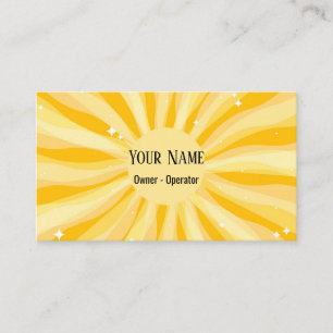 Customisable sunshine whimsical business card