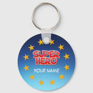 Customisable super hero key ring