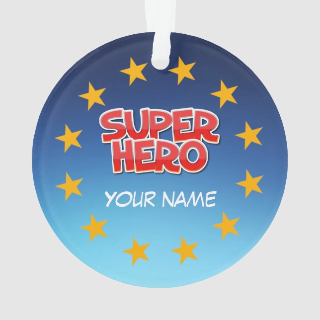 Customisable super hero ornament (Back)