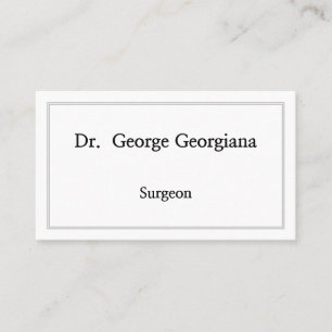Customisable Surgeon Business Card