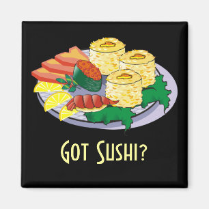 Customisable Sushi Magnet - Add text, background.