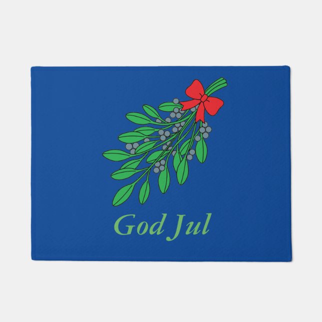 Customisable Swedish  God Jul Doormat (Front)