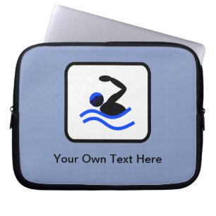 Customisable Swimmer Logo Laptop Sleeve