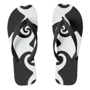 Customisable Swirl Shapes Tribal like Flip-flop Thongs
