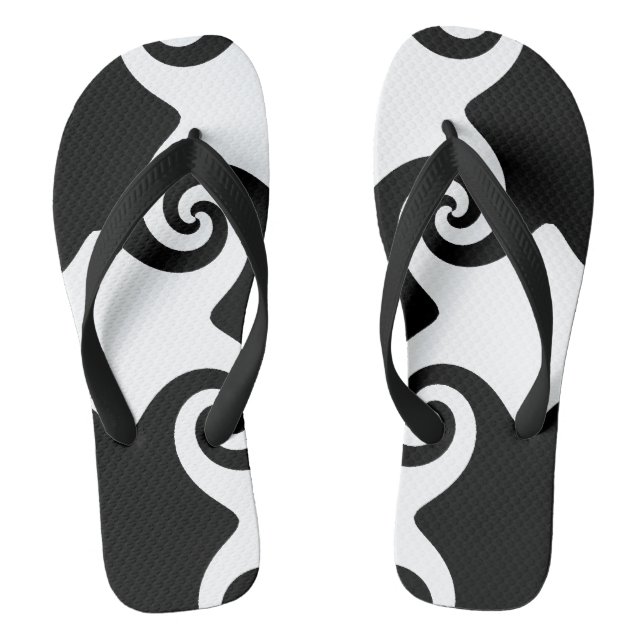 Customisable Swirl Shapes Tribal like Flip-flop Thongs (Footbed)