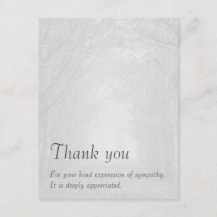 Customisable sympathy thank you card