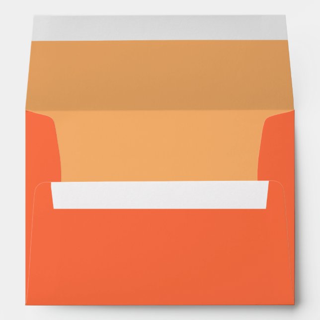 Customisable Tangerine Orange Wedding Envelopes (Back (Bottom))