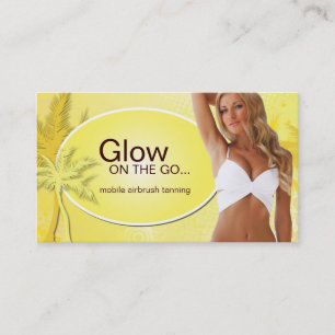 Customisable Tanning Salon Business Card