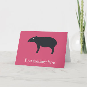 Customisable Tapir Card