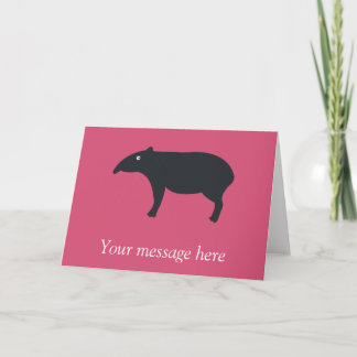 Customisable Tapir Card