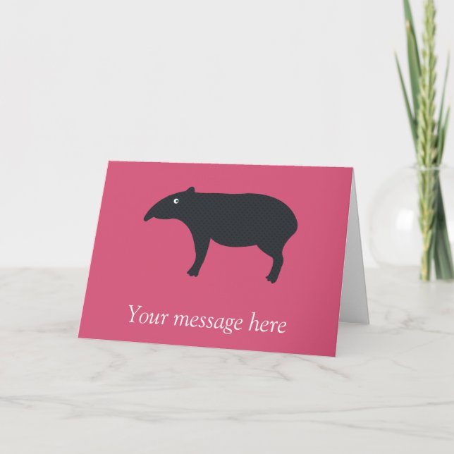 Customisable Tapir Card (Front)