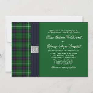 Customisable Tartan Celtic Wedding Invitation