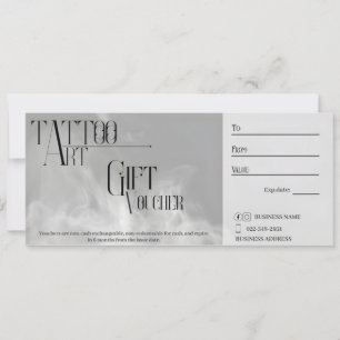 Customisable Tattoo Gift Voucher Invitation