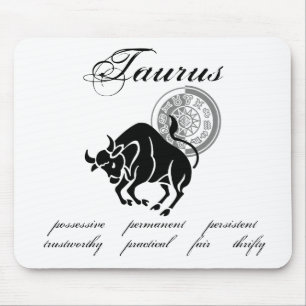 Customisable Taurus traits Greek-style Zodiac Mouse Pad
