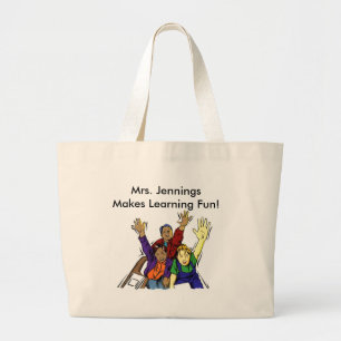 Customisable Teacher Gift Personalised Name Large Tote Bag