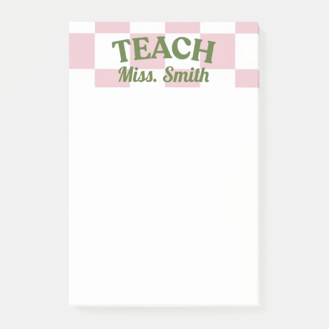 Customisable Teacher Post-it Notes (Front)