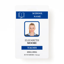 Customisable Teacher & Student ID Card Template