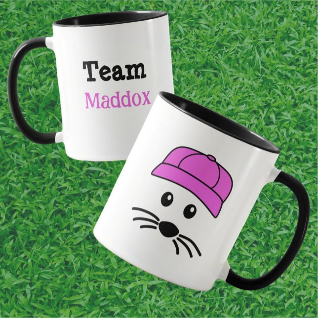 Customisable Team Little Mouse Baseball Player Mug (Creator Uploaded)