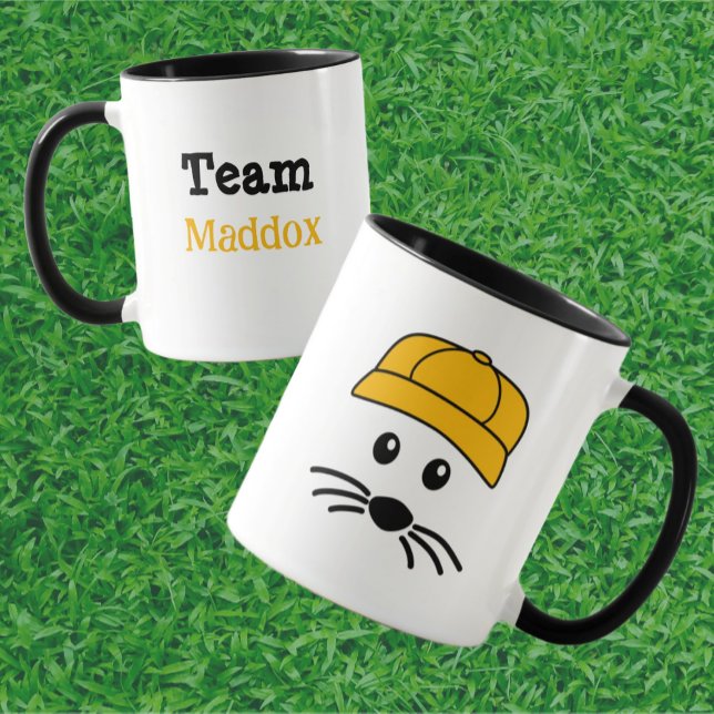 Customisable Team Little Mouse Baseball Player Mug (Creator Uploaded)