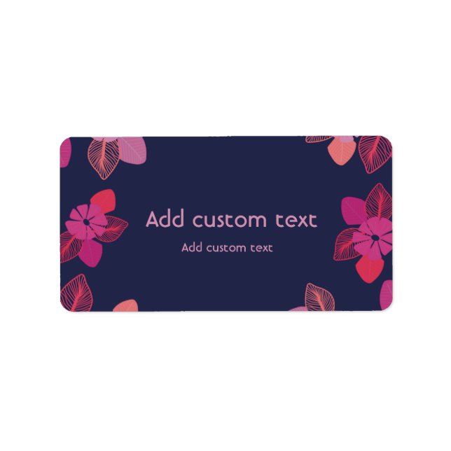 customisable template floral elegant sticker (Front)