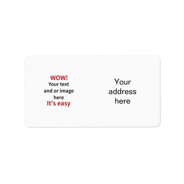 Customisable Template Make Your Own Label (Front)